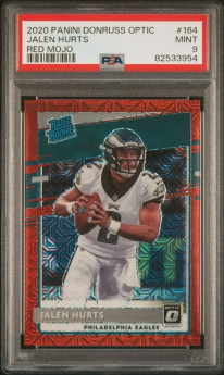 2020 Donruss Optic Jalen Hurts Rated Rookie Red Mojo PSA 9 Mint #164